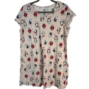 Secret treasures night gown holiday penguins hats scarfs sweaters v neck READ